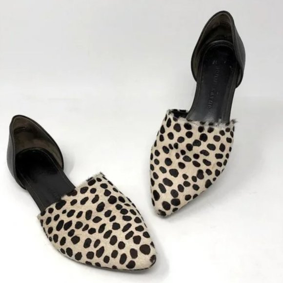 Jenni Kayne D'orsay Calf Hair & Leather Flats in Cheetah - Picture 3 of 5